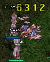 ソニックブローで6312ダメージ