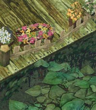 豊かな緑と綺麗なお花