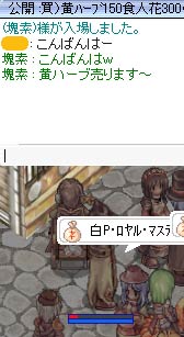 黄ハーブを売る