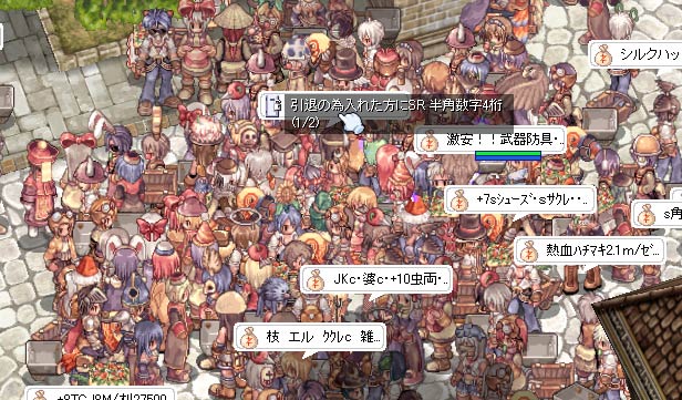 プロの人だかり